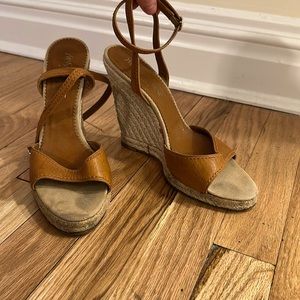 Yves Saint Laurent Women’s Espadrille Wedge Sandals Size 9